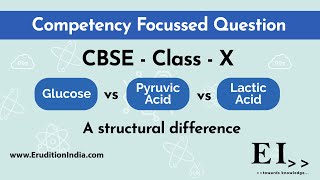 Glucose vs Pyruvic Acid vs Lactic Acid  From Organic Chemistry POV  Competency Based CBSE  X [upl. by Moulton]