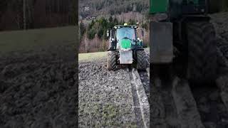 Plowing with John Deere 6000 120m [upl. by Halsted]