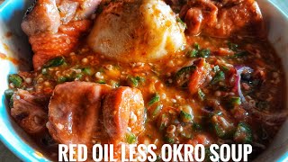 Have you tried this red oilless okro soup You will love this recipe [upl. by Razid]