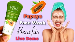 Lotus Botanicals Papaya amp Vitamin E Face Wash Review  Papaya Face Wash [upl. by Ainimre]