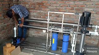 1000 RO plant installation simra enterprise subscribe mychannel mineralwalabusinesses [upl. by Begga]