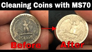 How to Clean Coins  Using MS70 Coin Restorer on Silver Coins [upl. by Zetana]