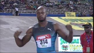 semi final 2 men 100m Jamaica Olympics trial [upl. by Barcellona]