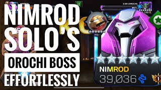 Nimrod Solo’s X23 Orochi Boss 916 Effortlessly Act 91 MCOC [upl. by Nylia]