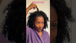 💕 Kinky Curly Half Band Wig🤩 Wig Installing 💟I PlayGirlStyle Shorts [upl. by Assed588]