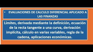 EVALUACIÓN 2  CALCULO DIFERENCIAL 082024 [upl. by Nnylassej]