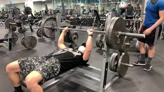 Finally hitting 225 bench press [upl. by Notsew]