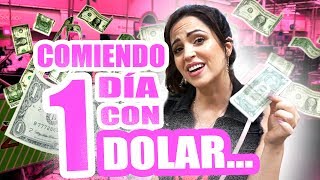 Comiendo 1 Día con SOLO 1 Dolar Reto 24 Horas Pasando Hambre en USA  SandraCiresArt [upl. by Rengaw]