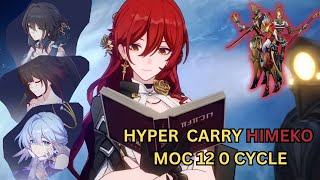 Unlimited FuA Works Triple Harmony Hyper Carry Himeko 0 Cycle  MOC 12 0 Cycle Honkai Star Rail [upl. by Retsev]