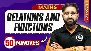 Relations and Functions in 50 Minutes  Class 12th Maths  Mind Map Series [upl. by Aicile]