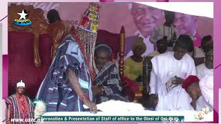 NEW OLOSI OF OSIEKITI OBA STEPHEN ALABI GETS STAFF OF OFFICE [upl. by Yauqram]