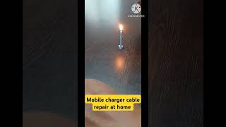 How to repair charger cable charging cable protector at home mobile charger shortvideo [upl. by Anilocin938]