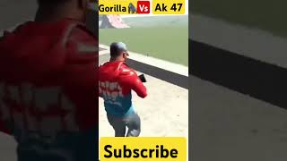 Gorilla🦍 VS Ak47😈 Challenge 🚀shorts viralshort trending gaming indianbikesdriving3dgame [upl. by Akili]