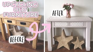 HOW TO UPCYCLE WOOD FURNITURE  STEPBYSTEP GUIDE TO UPCYCLING A WOODEN TABLE [upl. by Yliab]