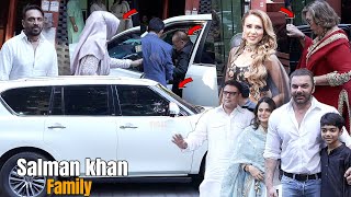 Salman Khan With Family Arrives At Brother Arbaaz Khan’s Second Marriage With Shura Khan [upl. by Yelmene]