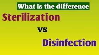 difference between sterilization and disinfection  Sterilization vs Disinfection englishहिंदी [upl. by Emsmus]