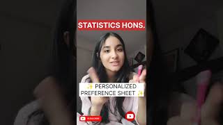 STATISTICS HONS PREFERENCE LIST DELHI UNIVERSITY 🎯  How to make preference sheet du [upl. by Nnylcaj114]