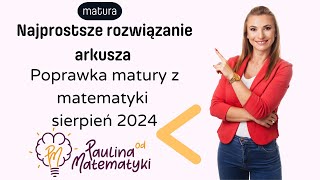 Rozwiązanie poprawka matura matematyka sierpień 2024  odpowiedzi [upl. by Anawaj]