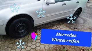 Mercedes Winterreifen wechseln Radbolzen Schrauben Sommerreifen w203 w204 M271 Auto Kfz kompressor [upl. by Rot]