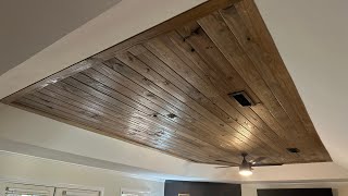 DIY Tongue and groove ceiling [upl. by Atsirtal]