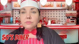 50s diner￼ roleplay ASMR asmr roleplay asmrtriggers asmrsounds [upl. by Hoeve297]