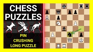 Chess Puzzles to Practice Themes Pin Crushing Long puzzle Learn Chess [upl. by Notsew]