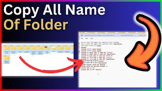 Copy All Name Of Folder  Step By Step Guide [upl. by Ahsinauq]