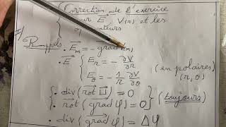 Exercice sur le champ le potentiel électrostatique et les opérateurs [upl. by Arlina]