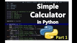 How to Build a Simple Calculator in Python  Step by Step 1 [upl. by Matless]