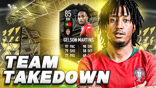 SS GELSON MARTINS 85 CRAZY TEAM TAKEDOWN FIFA 22 ULTIMATE TEAM [upl. by Kiran]