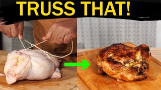 How to Truss a Chicken Turkey or Cornish Game Hen [upl. by Roderick108]