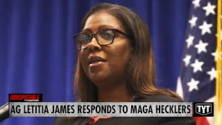 Unfazed Letitia James Tells Classless MAGA Firefighters To Simmer Down [upl. by Eskil703]