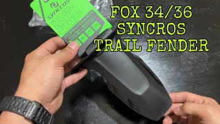 DIRECT MOUNT FENDER  SYNCROS  FOX 3436 TRAIL FENDER [upl. by Alimac]