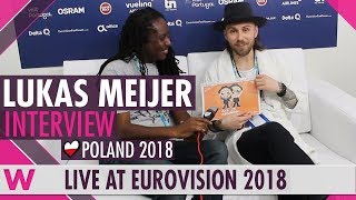 Lukas Meijer Poland interview  Eurovision 2018  wiwibloggs [upl. by Inttirb]