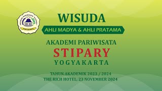 WISUDA AHLI MADYA DAN AHLI PRATAMA AKADEMI PARIWISATA STIPARY YOGYAKARTA TAHUN AKADEMIK 2023  2024 [upl. by Jarnagin727]