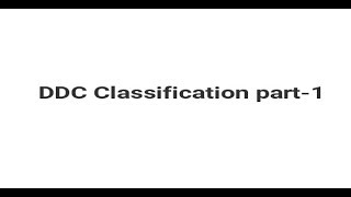 DDC classification part 1 [upl. by Nylsirk403]