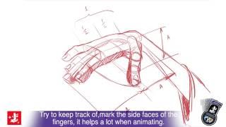 2d animation Hands Like Milt Kahl hands style Как рисовать руки 4 [upl. by Nimajeb]