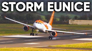 TOUCH AND GO easyJet LATE ABORTED LANDING as STORM EUNICE hits BRISTOL Airport With ATC  4K [upl. by Rehpetsirhc588]