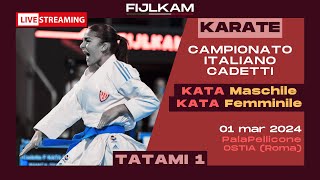 KARATE  Campionato Italiano Cadetti 2024  Day1 Kata  Tatami1 [upl. by Roque]