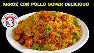 La receta más fácil de como hacer arroz con pollo [upl. by Krawczyk]