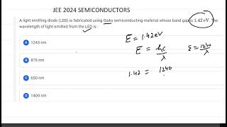 A light emitting diode LED is fabricated using GaAs semiconducting jee2024 semiconductor [upl. by Nidnerb]