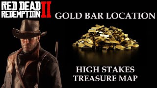 RED DEAD REDEMPTION 2 HIGH STAKES TREASURE MAP GOLD BAR LOCATION [upl. by Coffin647]