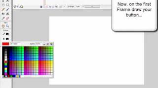 Macromedia Flash 8  Creating a Simple Button Tutorial [upl. by Kristine]