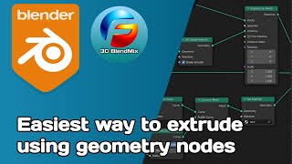 How to Extrude using geometry nodes in Blender [upl. by Adnirual473]