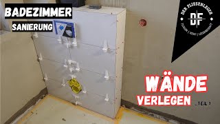 BADEZIMMER SANIERUNG  WANDFLIESEN verlegen Teil 1 [upl. by Favrot743]