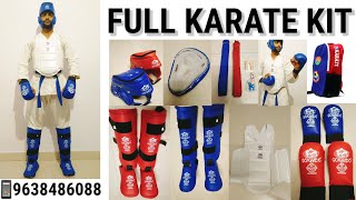 FULL KARATE KIT ARAWAZA GOKAIDO HANNA AND ADIDAS KIT GLOVES HEAD CHEST SHIN GUARD AND MORE [upl. by Neural]