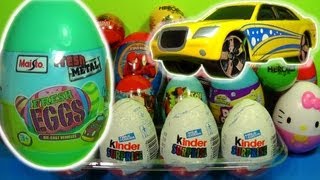 FRESH EGG CAR 1 of 20 Kinder Surprise Surprise Eggs Spider Man Toy Story Cars [upl. by Elodea404]