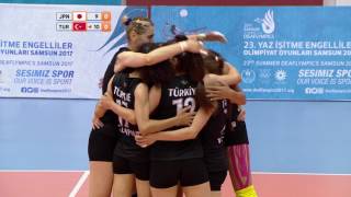 2017 07 21 VOLLEYBALL WOMEN HIGHLIGHTS JAPAN TURKEY DEAFLYMPICS2017 [upl. by Eigla]