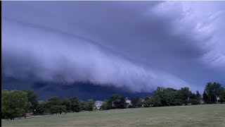 UNCUT Severe Thunderstorm Warning for Libertyville Illinois EPIC SHELF CLOUD 08242021 4K [upl. by Nickolai]