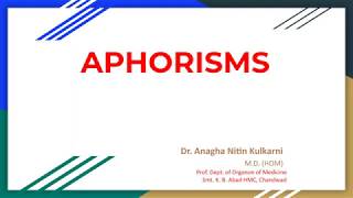 ORGANON OF MEDICINE  Aphorisms  Introduction [upl. by Calv]